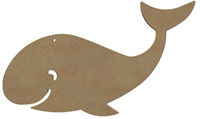 Gomille figurine baleine MDF 38 cm décoration créative