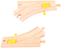 BigJigs Holz Eisenbahn mechanische Weichen - Erweiterungsset