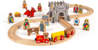 BigJigs Holz Eisenbahnset mittelalterliches Abenteuer - Spielzeug Zugbahn