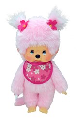 Monchhichi Puppe Cherry Blossom Mädchen 20cm Kuscheltier Spielzeug rosa