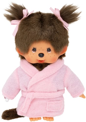 Monchhichi Meisje in badjas (20cm)