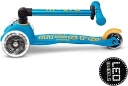 Mini Micro trottinette Deluxe pliable LED bleu océan