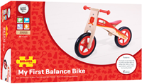 BigJigs draisienne en bois rouge - vélo d'équilibre pour enfants-2