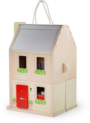 BigJigs Puppenhaus Holzspielzeug mit Zubehör und Puppen