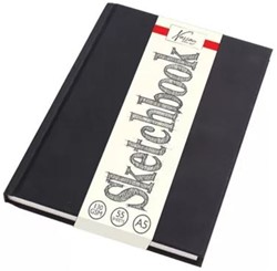 Nassau Nassau Skizzenbuch 13x21 cm 130gr 60 Blatt Schwarzer Einband