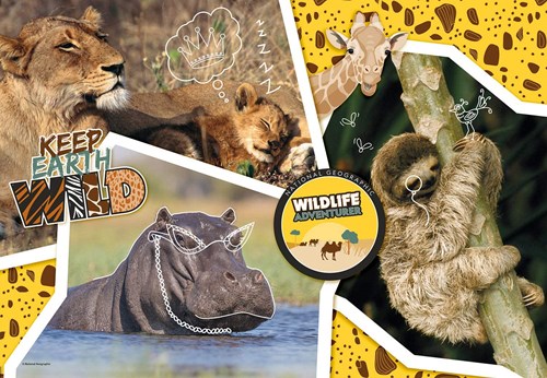Clementoni Puzzle Wildlife Adventure-Supercolor Tiere 104 Teile Kinder