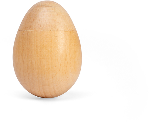 BigJigs Holzmusikinstrument Spielzeug - Natural Egg Shaker