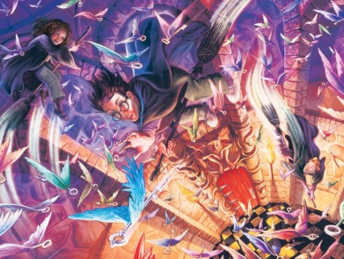 New York Puzzle Company Harry Potter Puzzle fliegende Schlüssel 1000 Teile