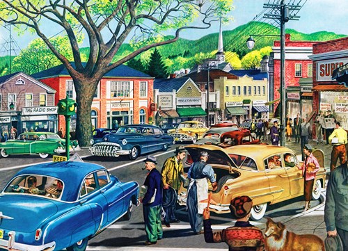 New York Puzzle Company Puzzle General Motors Retro 1000 Teile
