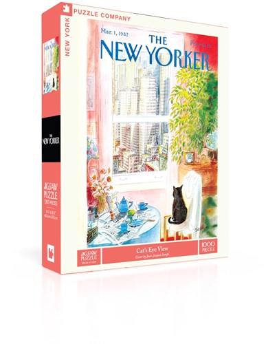 New York Puzzle Company Katzenpuzzle New Yorker Cat's Eye View 1000 Teile-2