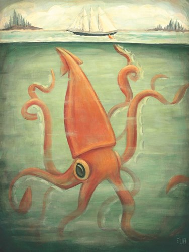 New York Puzzle Company Puzzle Kraken Underneath - 500 XXL Teile Fantasie