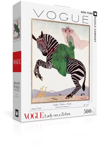 New York Puzzle Company Puzzle Tiere Lady on a Zebra 500 Teile-2