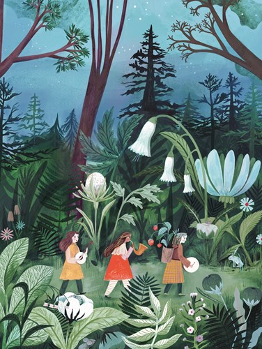 New York Puzzle Company XXL Puzzle Tiny Musicians 500 Teile Blumenmotiv