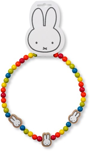 Bambolino Toys collier Miffy perles bois arc-en-ciel bijou enfant-2