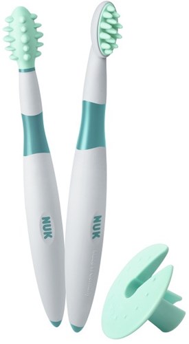 Nuk Zahnbürstenset Baby - Dental Hygiene Kit - 6-15 Monate - grün