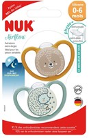 Nuk - Airflow Day & Night - Pacifiers (2) - Sil - 0-6M - Bear/Hedgehog-2