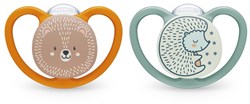 Nuk - Airflow - Silicone Pacifiers (2 pcs) 6-18m - Penguin/Hedgehog