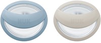 NUK Silikon Schnuller Baby Blau Creme 0-9 Monate 2 Stück BPA-frei