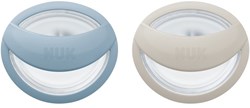 Nuk - Mommyfeel - Silicone Pacifiers (2 pcs) 0-9m - Blue/Grey