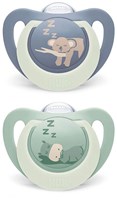 Nuk Schnuller Baby Silikon 6-18 Monate Hippo Koala Nachtlicht
