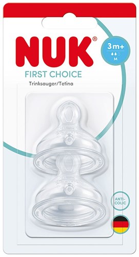 Nuk Babyflaschensauger Silikon 3M+ Medium Anti-Kolik 2 Stück-2