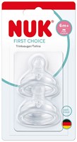 Nuk Babyflaschensauger Silikon 6M+ mit Flow Control 2 Stück-2