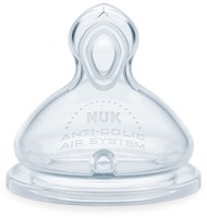 Nuk Babyflaschensauger Silikon 6M+ mit Flow Control 2 Stück