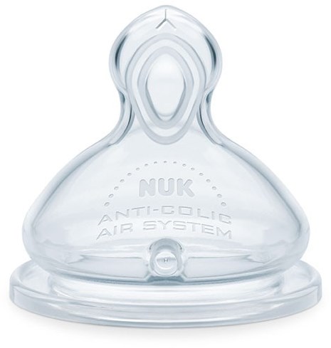 Nuk Babyflaschensauger Silikon 6M+ mit Flow Control 2 Stück