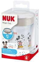 Nuk Baby-Trinkbecher Magic Cup 360 Silikon 230ml Mickey grau-weiß