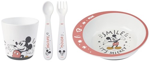 NUK Kindergeschirr Set Mickey - Kunststoff, mikrowellen- und spülmaschinenfest