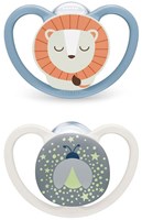 Nuk Baby Schnuller Perfect Match Air Night 0-6M Lion FireFly Silikon