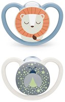 Nuk Schnuller Baby Nachtlicht Silikon 18-36M Löwe FireFly Set-2