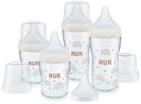 Nuk - Perfect Match - Set Glass Bottles (4 pcs) 120ml S + 230ml M + Teat U - Rainbow-2