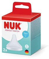 NUK Babyflasche Sauger Silikon Anti-Kolik 3M+ Perfect Match 2 Stück