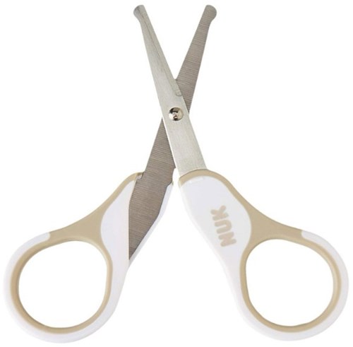 Nuk Baby Nagelschere mit abgerundeter Spitze und Schutzkappe - sicheres Schneiden