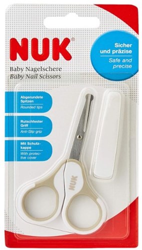 Nuk Baby Nagelschere mit abgerundeter Spitze und Schutzkappe - sicheres Schneiden-2