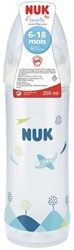 Nuk biberon col large 250ml 6-18m Serenity+ motif Avion