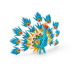 Alexander Toys Origami 3D Bastelset Pfau 549 Teile kreatives Spielzeug