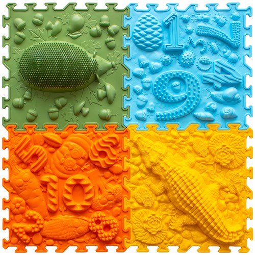 Ortoto Tapis de puzzle de massage sensoriel Herbe boîte 8 pièces