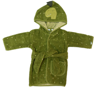 Trixie peignoir coton bio tout-petit Mr. Dino 1-2 ans