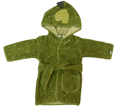 Trixie peignoir coton bio tout-petit Mr. Dino 1-2 ans
