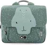 Trixie Cartable - Sac à dos enfant Mr. Hippo coton déperlant vert
