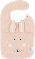 Trixie bavoir bébé - coton bio - Mrs. Rabbit - rose