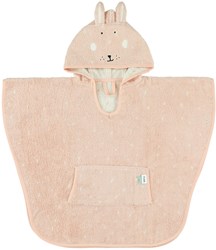 Trixie poncho cape de bain enfant coton bio Mrs. Rabbit rose