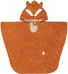 Trixie poncho cape de bain enfant coton bio Mr. Fox orange