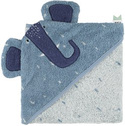Trixie cape de bain coton bio 75x75cm Mrs. Elephant serviette bébé
