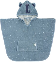Trixie poncho coton bio cape de bain enfant Mrs Elephant bleu