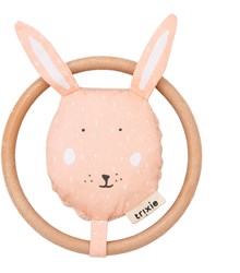 Trixie hochet bébé rose Mrs. Rabbit - jouet d'éveil sensoriel