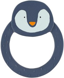 Trixie Beißring natürliches Gummi Babyspielzeug Mr. Penguin blau