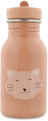 Trixie Trinkflasche Edelstahl 350ml - Mrs. Cat - kinderfreundliche Wasserflasche rosa